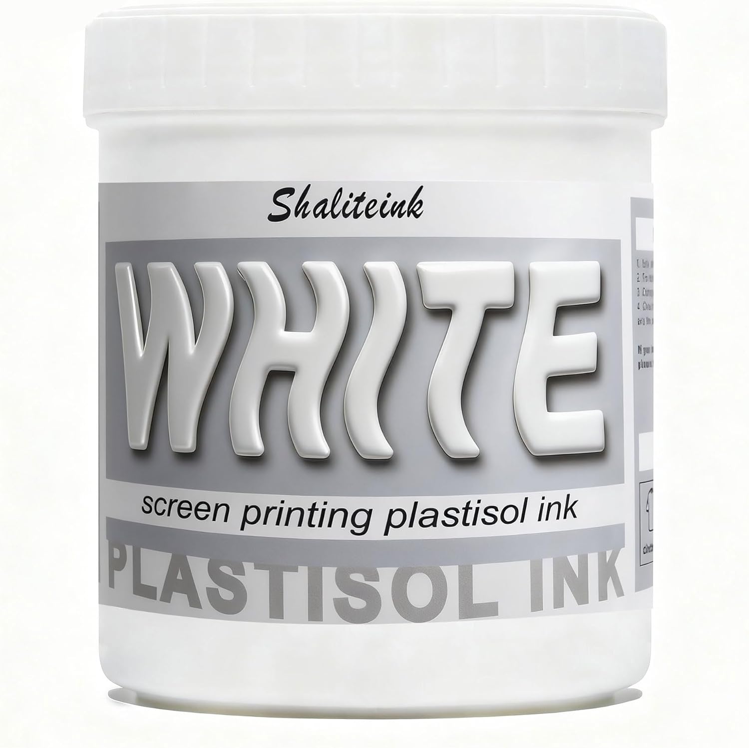 Screen Printing Plastisol Ink White - Highly Opaque Screen Printing Ink for Cotton, Polyester and Other Fabrics (32oz.)