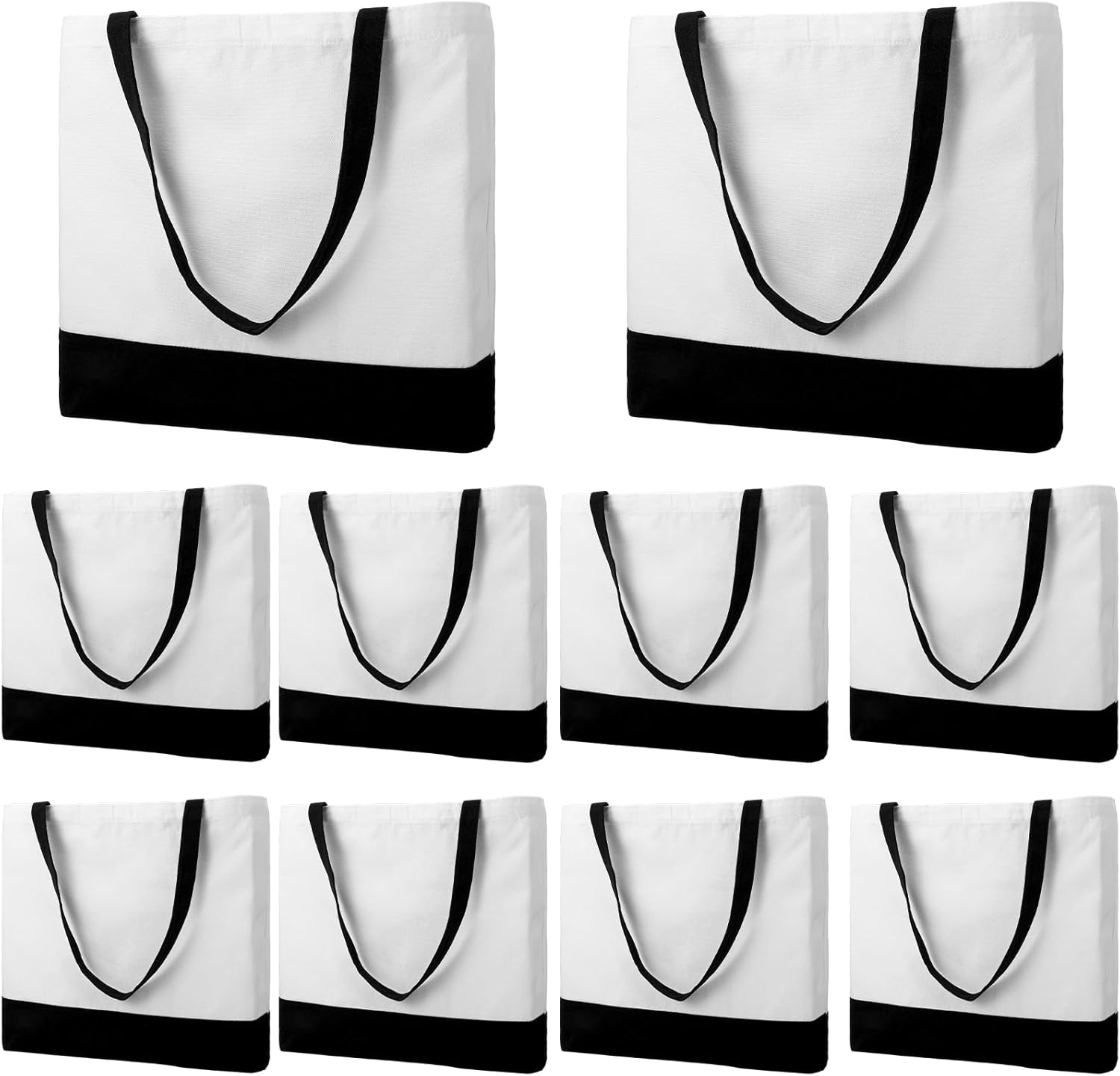 10 pcs Sublimation Tote Bags,polyester tote bags Stylish canvas Reusable Shopping Grocery Blank for Women Mother DIY - Image 8