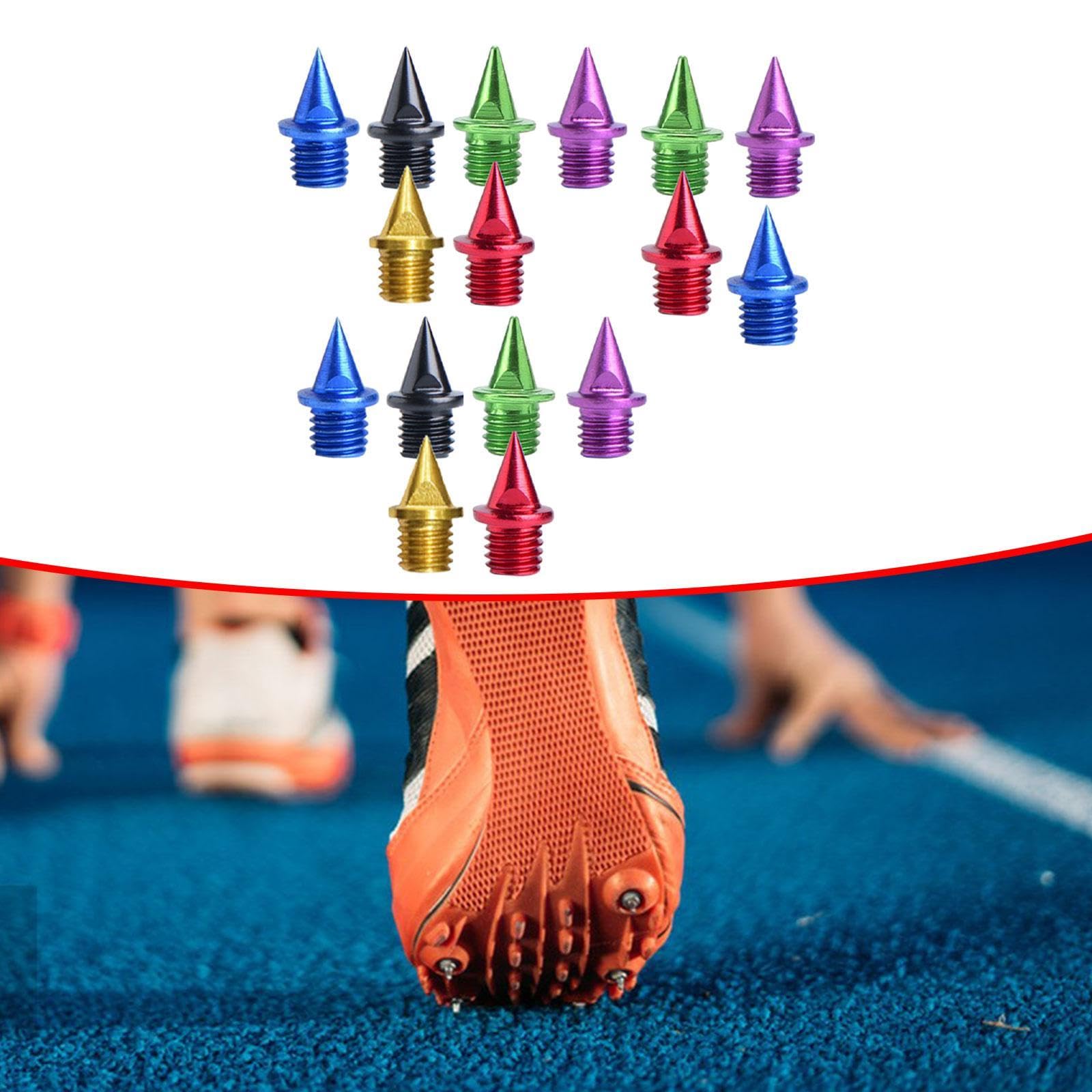 Oshhni 16 piezas de clavos para pista, clavos para zapatillas de atletismo, de acero ligero, prácticos, para hombres y mujeres, para atletismo, carreras,