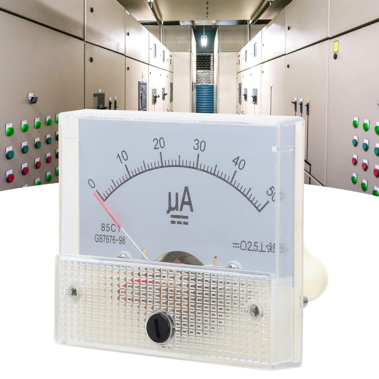 Misuratore di Corrente Analogico da Pannello, Puntatore CC da 0 a 50UA Dispositivo di Misurazione del Circuito di Linea Dell'amperometro della Testa Dell'amperometro CC