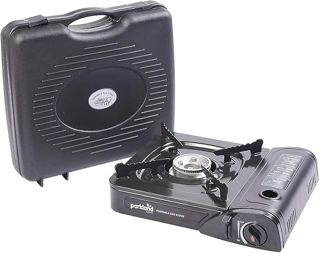 Single Burner Butane Gas Stove | Portable Compact and Lightweight | Efficient To Use | Adjustable Flame Height | Ideal For Camping Fishing | Comes With Carry Case | Durable And Easy To Use