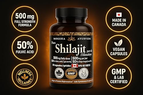 Miniatura 8 de Shilajit+ Gold de fuerza completa, 60 cápsulas purificadas de Shilajit energía, desintoxicación, vitalidad  Probado en laboratorio para hombres y