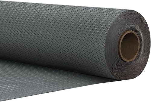 Miniatura 2 de RecPro Suelo de placa de diamante para remolque RV  Gris  8 pies 6 pulgadas de ancho  Suelo de goma (10 pies)