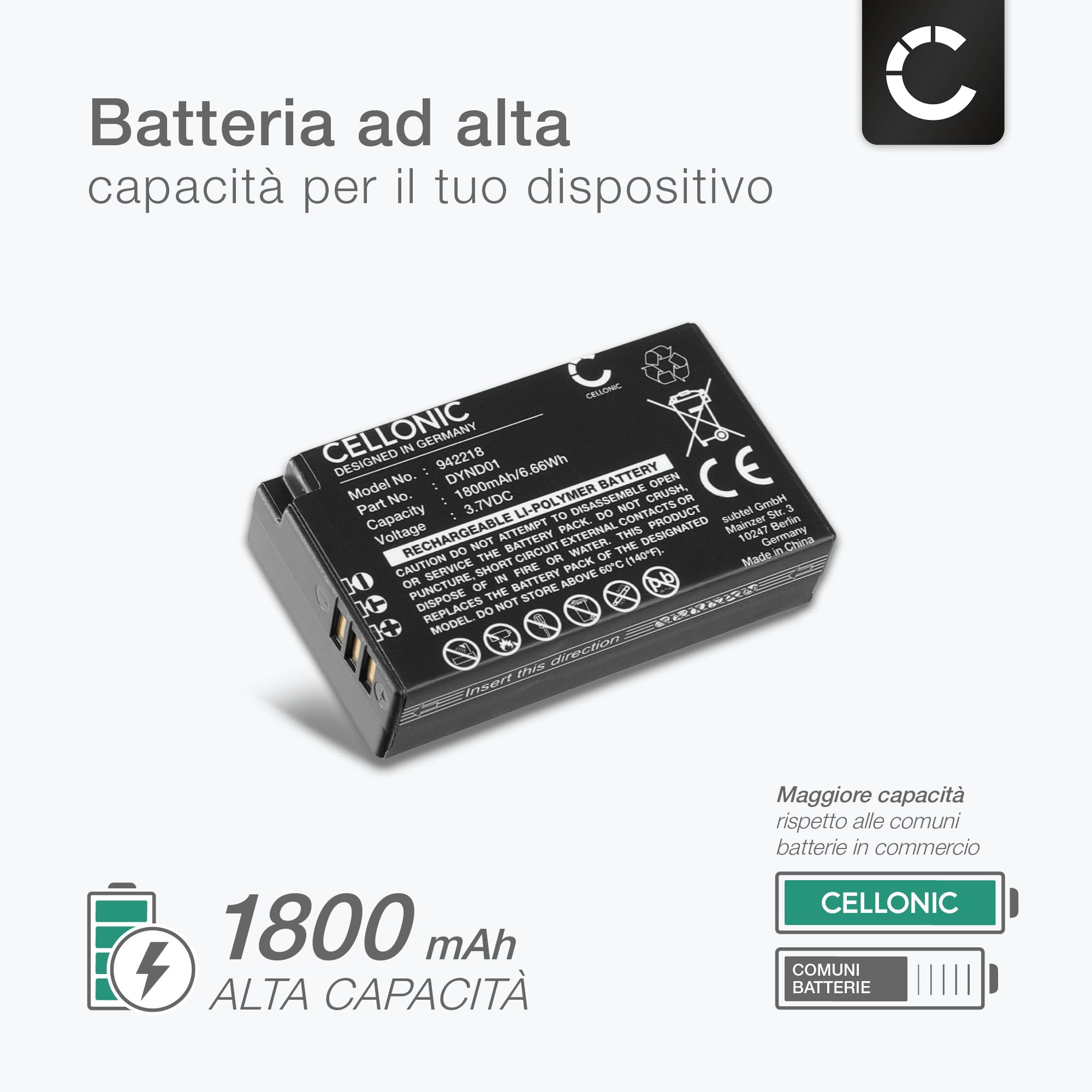 CELLONIC 1x Batteria per Consolle giochi Compatibile con Microsoft Xbox Elite Serie 2 (Model 1797), DYND01 – (1800mAh, 3.7V)