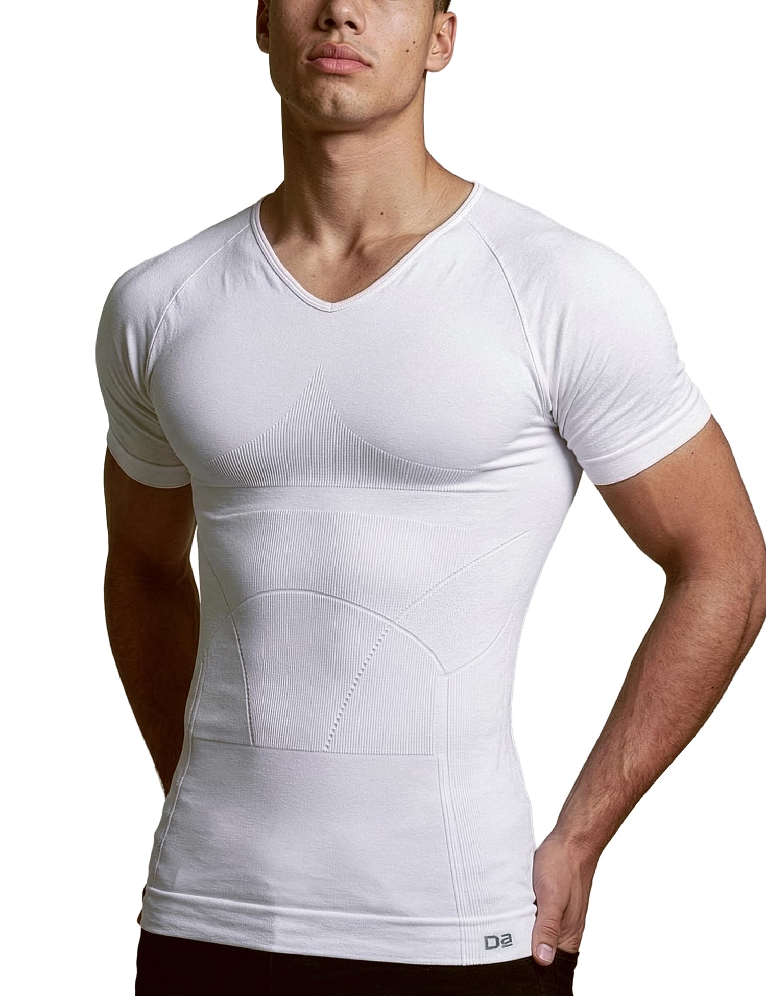 damensch Form Shapewear for Men, Comfortable and Stretchy Body Shaper for Man, Posture Correcting Tummy Tucker, Breathable Gynecomastia Compression T Shirt, Ideal for Parties Shirt Tucker for Men-picture-33
