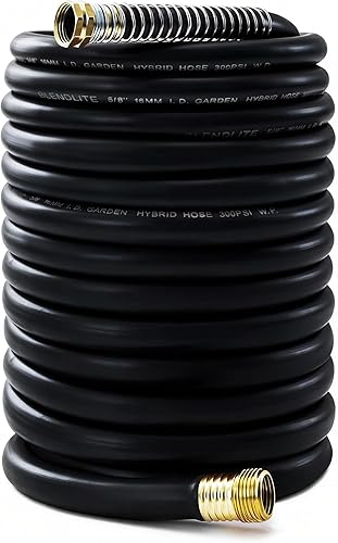 Miniatura 12 de Manguera de jardín de 5/8 pulgadas de 50 pies, -40℉ a 190℉ caliente/frío, trabajo pesado, flexible, trabajo de 300 psi, ráfaga de 1000 psi,