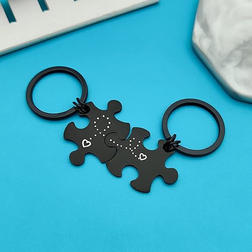 Miniatura 4 de Llavero de regalo para pareja para novio y novia, regalos del día de San Valentín para él y ella, llavero de aniversario, regalos de cumpleaños,