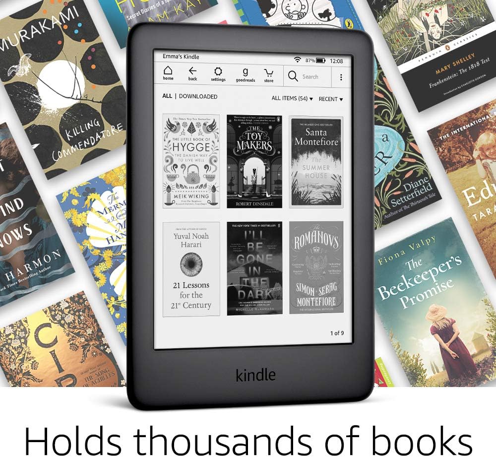 Kindle | Now with a built-in front lightwith AdsBlack (Previous generation) Without Kindle Unlimited Black With Ads