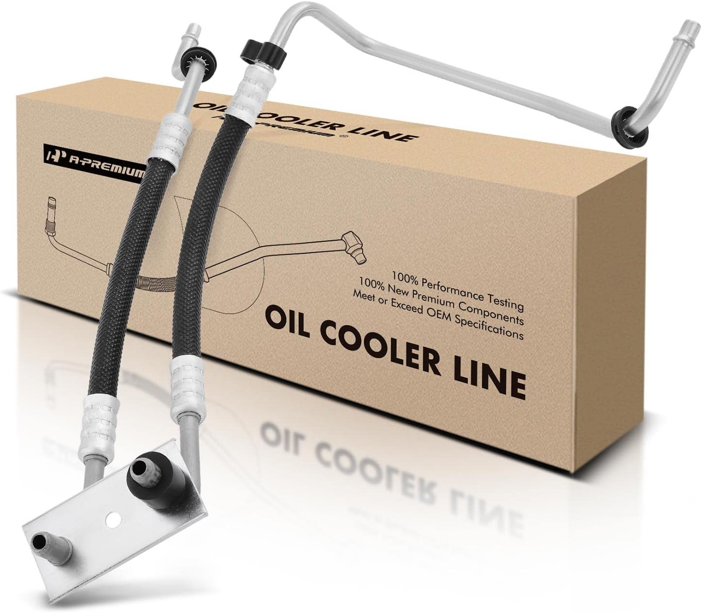 A-Premium Inlet and Outlet Automatic Transmission Oil Cooler Line Hose Assembly Compatible with Chevrolet Malibu 2004-2010 & Pontiac G6 2006-2010 & Saturn Aura 2008, 2.2L 2.4L