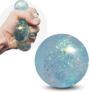 كرات ضغط جل ولامعة للبالغين، مصنوعة من مالتوز آمن وغير سام، ألعاب لينة للتسلية للأطفال، ألعاب حسية ممتعة لتخفيف التوتر والقلق، مفيدة للأطفال المصابين بالتوحد أو اضطراب فرط الحركة ونقص الانتباه، قطر 6