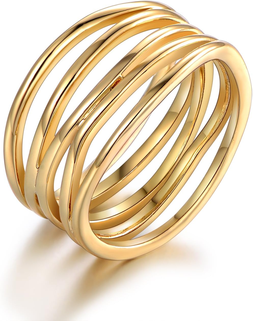 18K Gold Plated Statement Ring For Women, Trendy Statement Ring, Sizes 5-10 - Made in Brazil