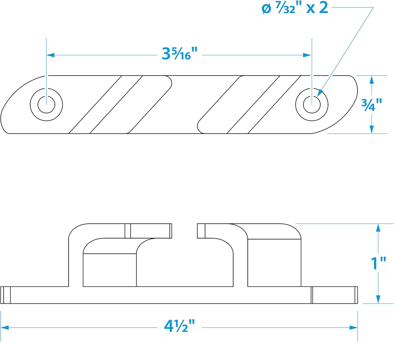 Seachoice 31251 Bow Chocks - Polished 316 Stainless Steel - 4-3/4 Inches Long - Accept Up to 5/8 Inch Line - Pack of 2 : Boating Cleats And Chocks : Sports & Outdoors