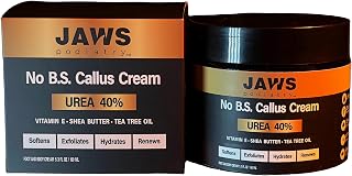 Jaws Podiatry Urea Cream, 40% Urea Acid For Callus Removal, Intensive Moisturization, Fast Absorbing Formula, Enriched With Rejuvenating Botanicals, 5.3 Fl Oz