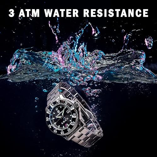Miniatura 3 de Smith & Wesson Men's S.W.A.T. Watch, 3ATM, Stainless Steel Caseback, Glowing Hands, Back Glow, Tactical Watch, Precision Quart, Scratch Resistant,