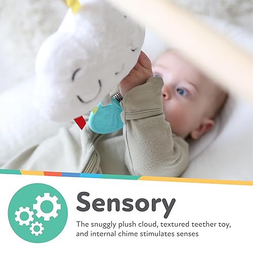 Miniatura 4 de Nuby Cloud Chime - Mordedor de felpa, juguete de dentición para bebés para asientos de coche y cochecitos, 0 meses en adelante