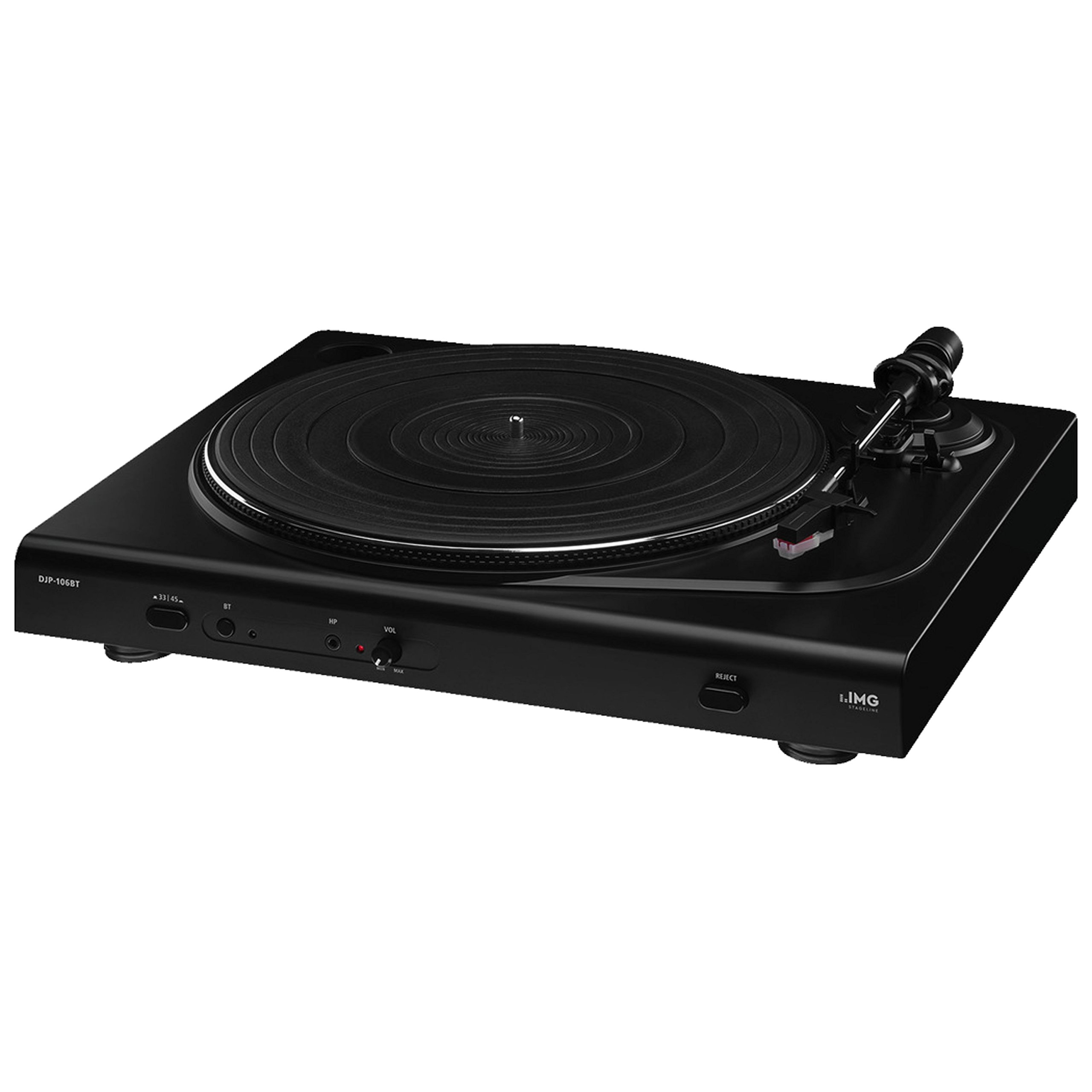 IMG Stageline DJP 106BT Stereo Bluetooth Hi-Fi Turntable With Built-In Phono Preamp