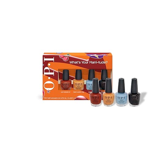 OPI - Juegos de regalo de laca de uñas, tonos crema y brillantes, esmalte de uñas resistente al astillado, colecciones de verano, otoño e invierno,