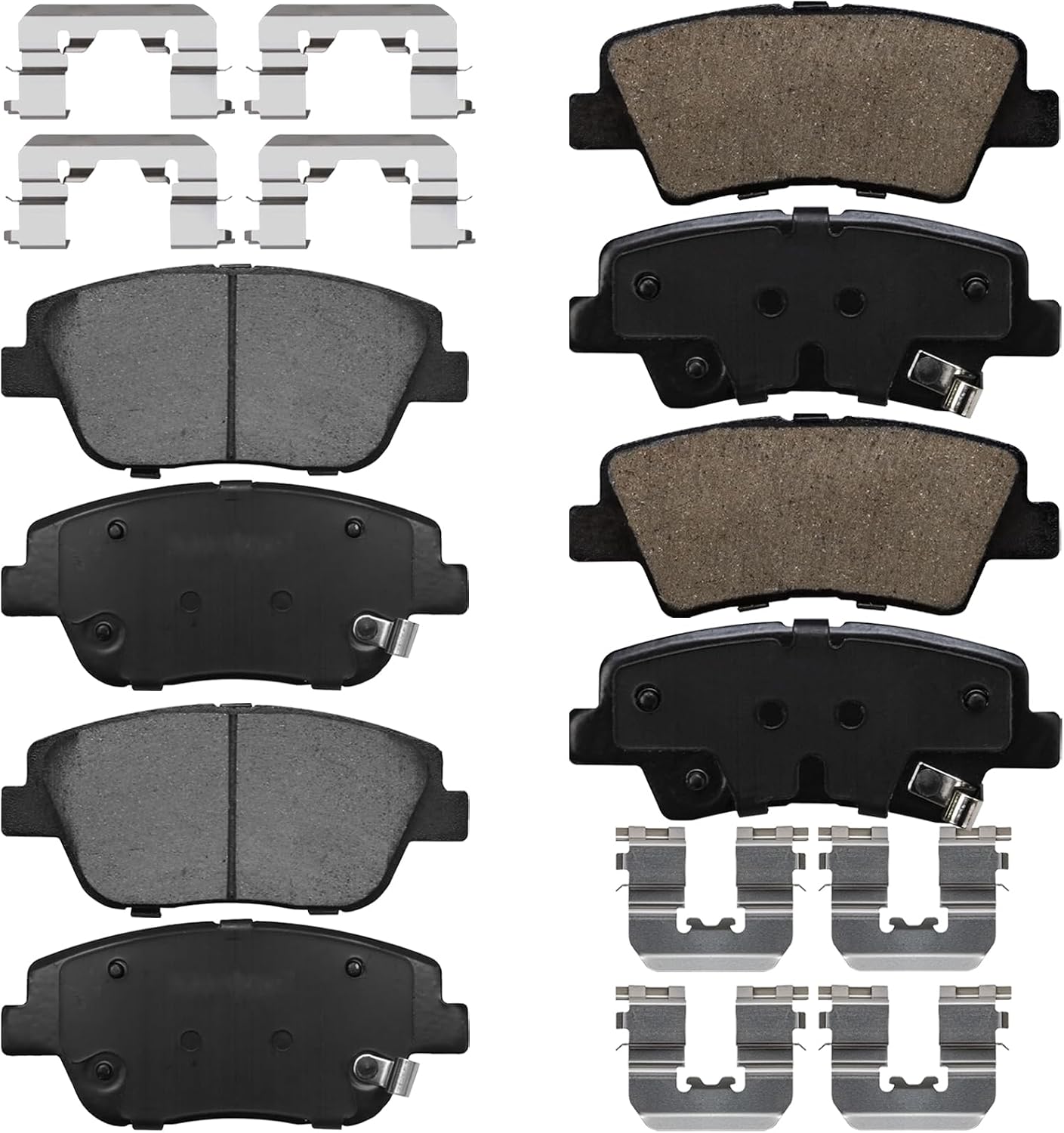 AUTOCLUB Brake Pads Front and Rear for 2013 2014 2015 2016 Kia Optima, 2011 2012 2013 2014 2015 Hyundai Sonata Brakes, Ceramic Replacement