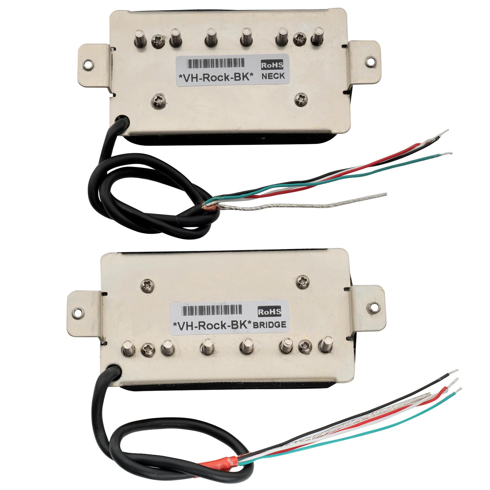 Artec VH-Rock Alnico 5 Scoperto Pickup Humbucker Manico Ponte Pickups Set per Chitarra Elettrica, Nero