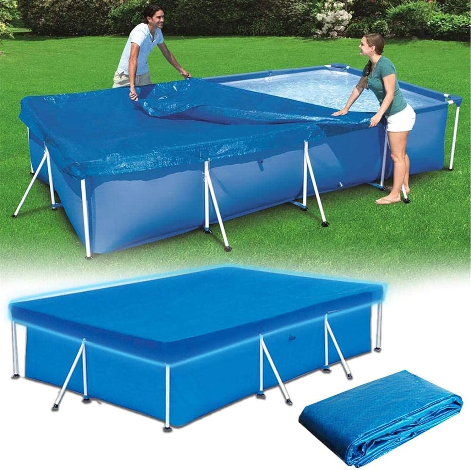 Qianderer Rectangular Pool Cover,Family Frame Pool Cover - Image 3