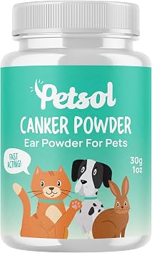 Fast Acting Ear Powder Large 30g Tub - Stops Head Shaking, Wax, Gunk & Ear Odour