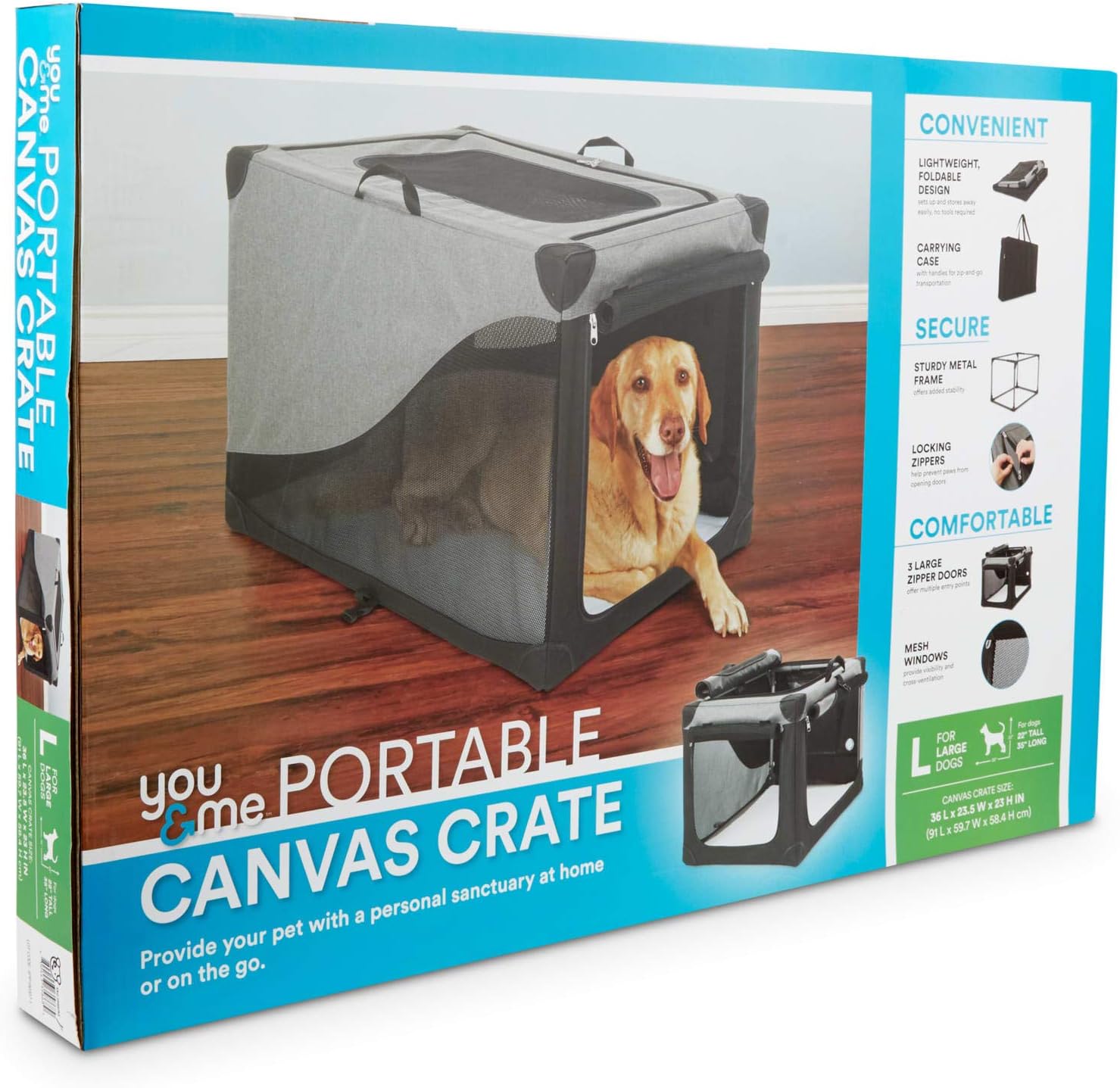 large canvas dog crate