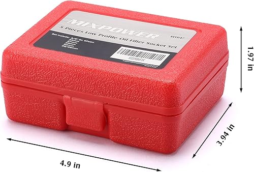 Miniatura 7 de MIXPOWER Juego de 5 tomas de filtro de combustible de perfil bajo de 38 pulgadas, diseño de perfil bajo para un fácil acceso, acero al cromo vanadio