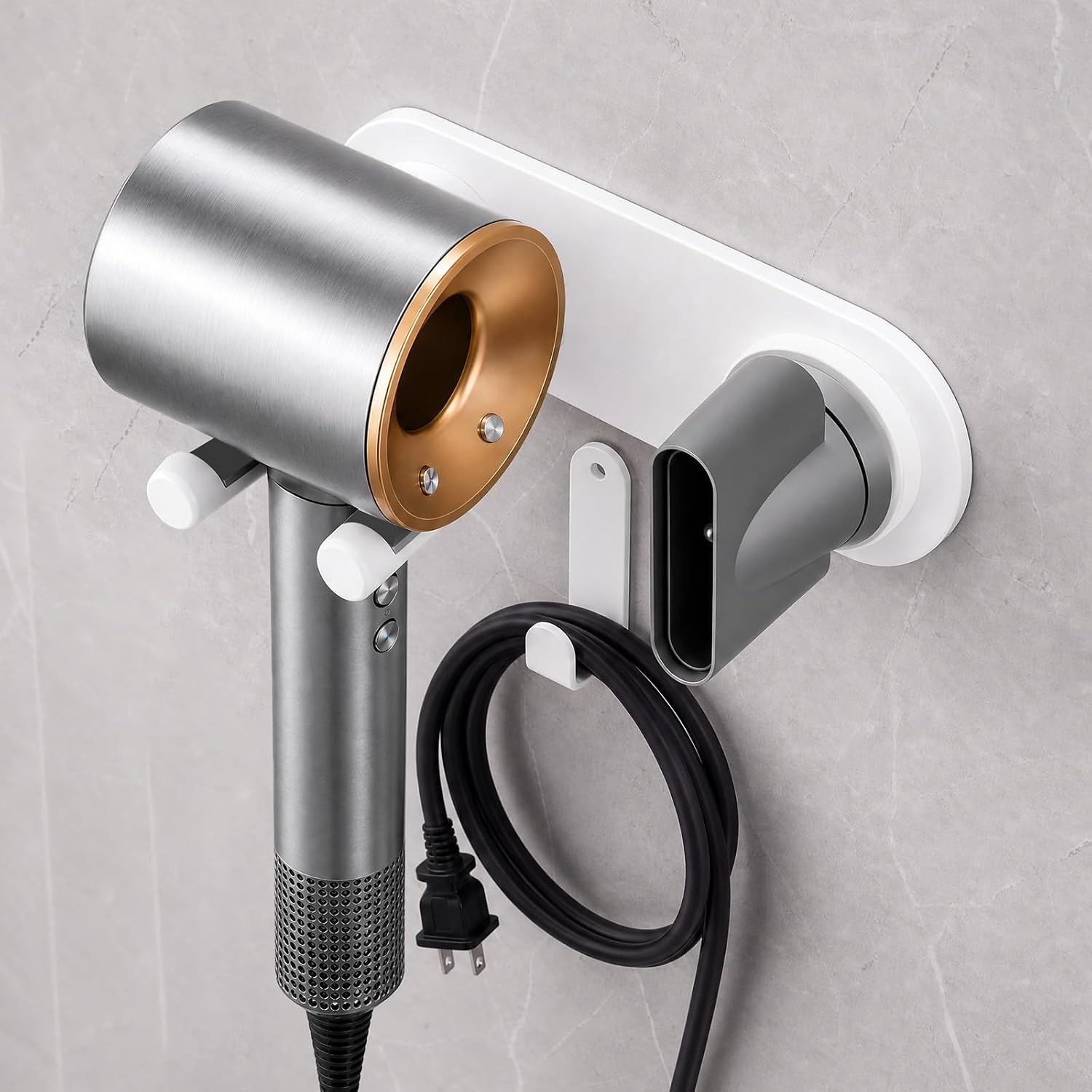 Magnetic Hair Dryer Holder Wall Mounted, Adhesive Blow Dryer Holder