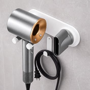 Magnetic Hair Dryer Holder Wall Mounted, Adhesive Blow Dryer Holder