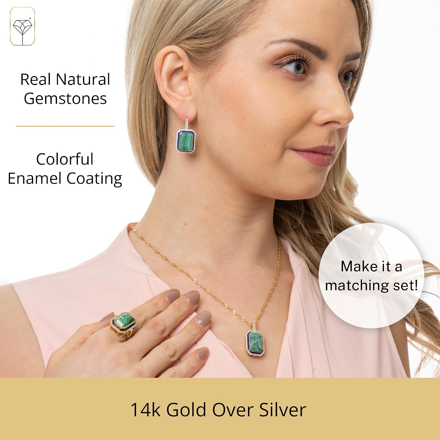 MAX + STONE 925 Sterling Silver Pendant Necklace |Gemstone Pendant Necklaces For Women | Gold Plated Jewelry For Women | Sterling Silver Birthstone Necklace For Women