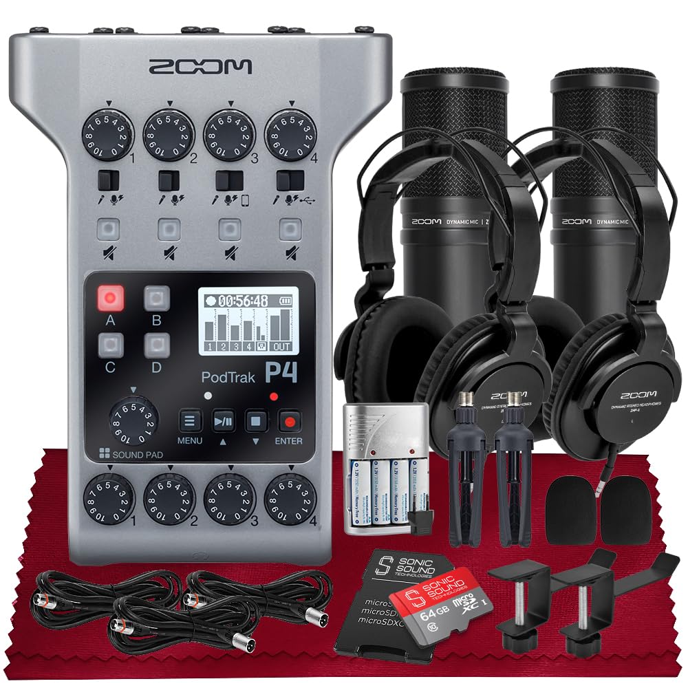 Amazon.com: Zoom PodTrak P4 Portable Multitrack Podcast Recorder