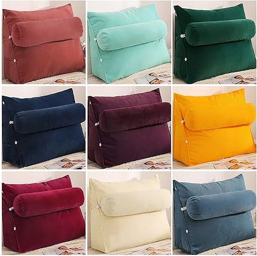 Miniatura 7 de ZSPINJIA Almohada de cuña Triángulo Almohada de lectura cómoda Soporte de espalda ajustable Cojín de cuña Sofá Cama Silla de Oficina Almohada de