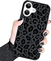 Vista 85 de KANGHAR - Funda para teléfono celular para iPhone 7/8/SE 2020, diseño de leopardo, funda protectora de TPU resistente - Negro