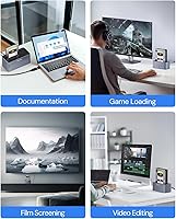 Vista 6 de Estación de acoplamiento de disco duro externo USB 3.0 a SATA, dockteck 2.5/3.5 pulgadas SATA HDD y SSD 5Gbps estación de acoplamiento de aluminio