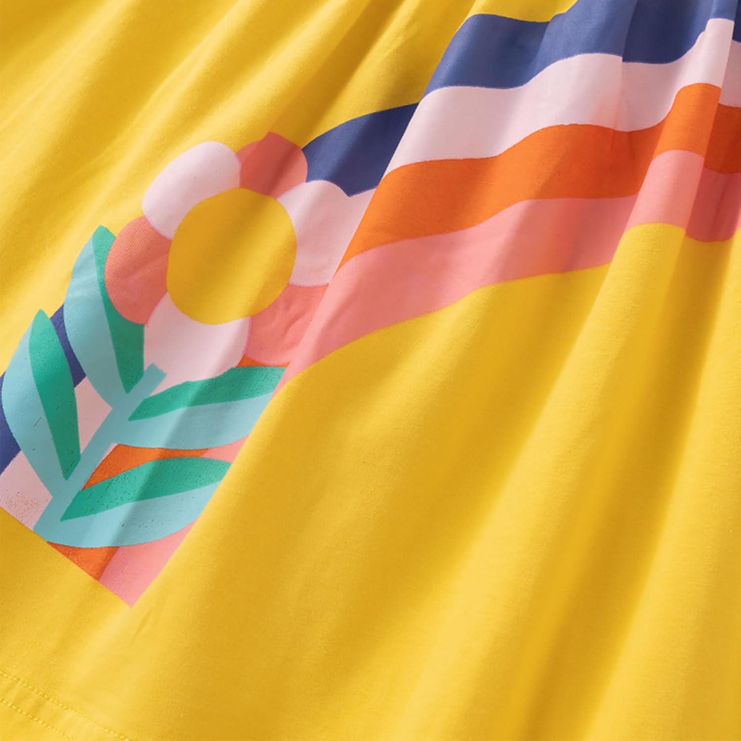 Toddler Girls Short Sleeve Casual Dress Little Kids Cotton Kneelength Playwear Dresses 2-7Years - Image 6