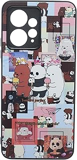 جراب خلفي بلاستيك بطبعة ثلاثية الأبعاد مضاد للصدمات ومصمم بحافة مرتفعة لحماية عدسة الكاميرا خاص بجهاز شاومي نوت 12S شبكة الجيل الرابع 4G من بوتر، متعدد الألوان