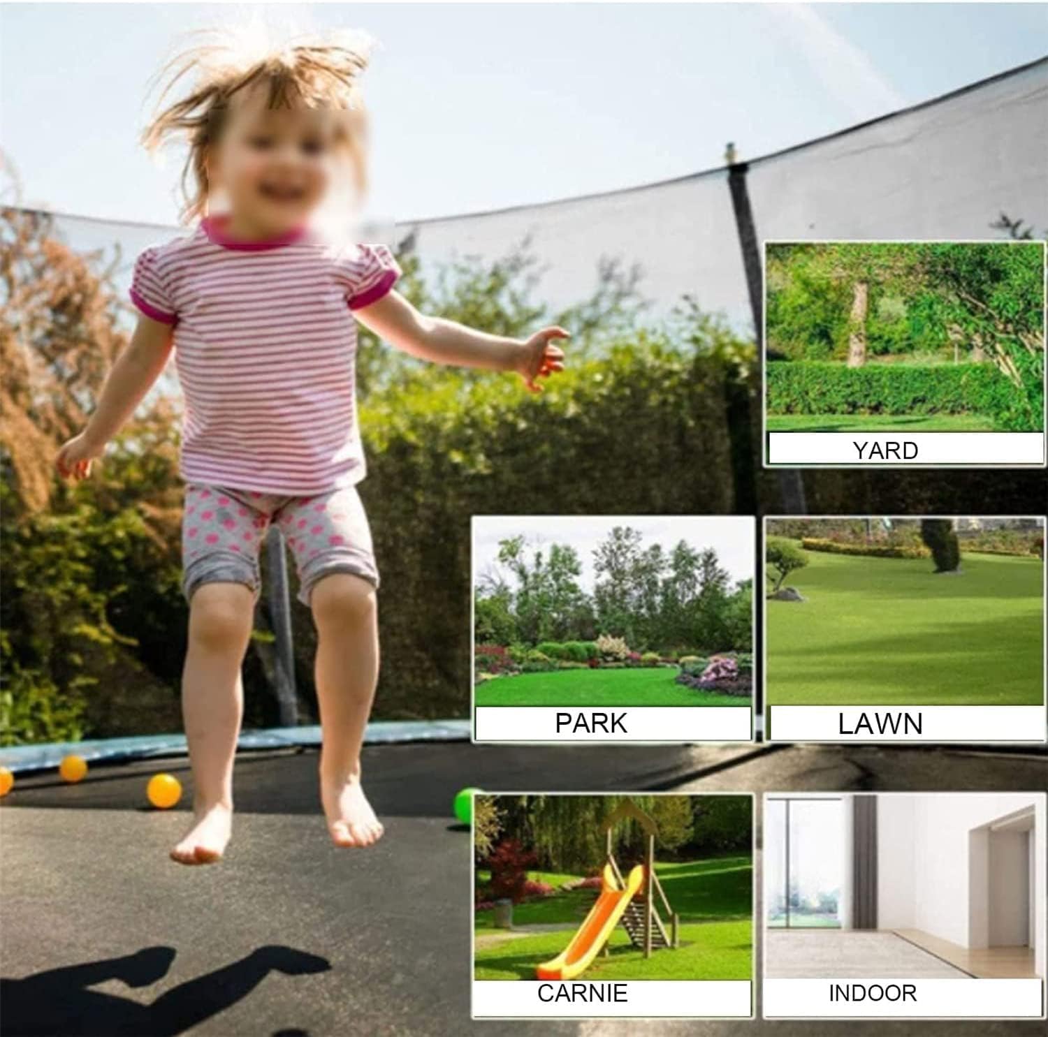 Trampoline Protective Net Diameter 4.27 Meters 8 Pole Round Frames Trampolines Accessories (No Stand)