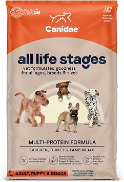 Canidae All Life Stages Premium Dry Dog Food for All Breeds, Multi-Protein Recipe with Chicken, Turkey & Lamb Meals Recipe, 40 lbs, For All Ages & Multi-Dog Homes