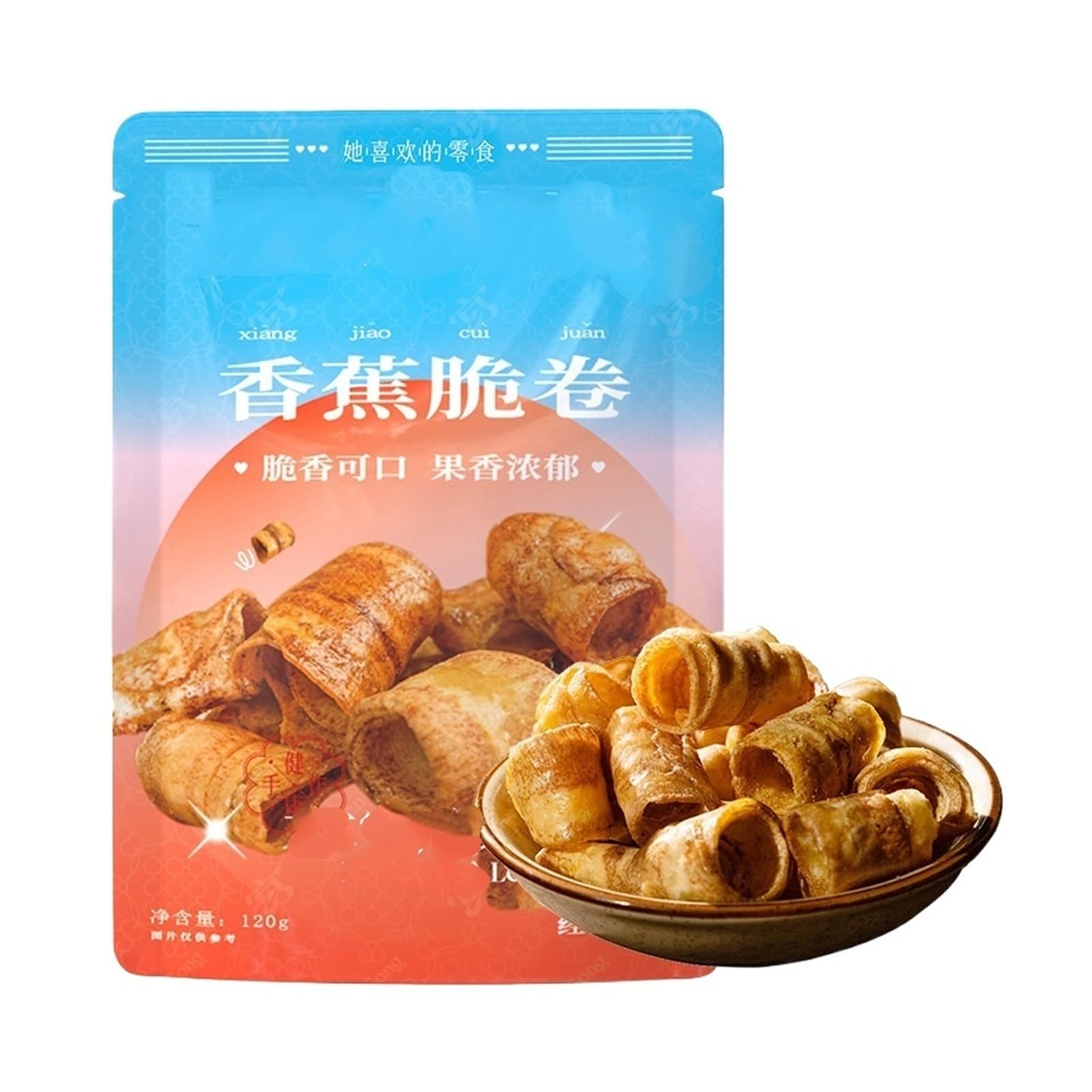 Panini croccanti alla banana da 120 g, uno snack ricco di sapore fruttato. Ogni boccone è croccante e soddisfacente.(4pcs)