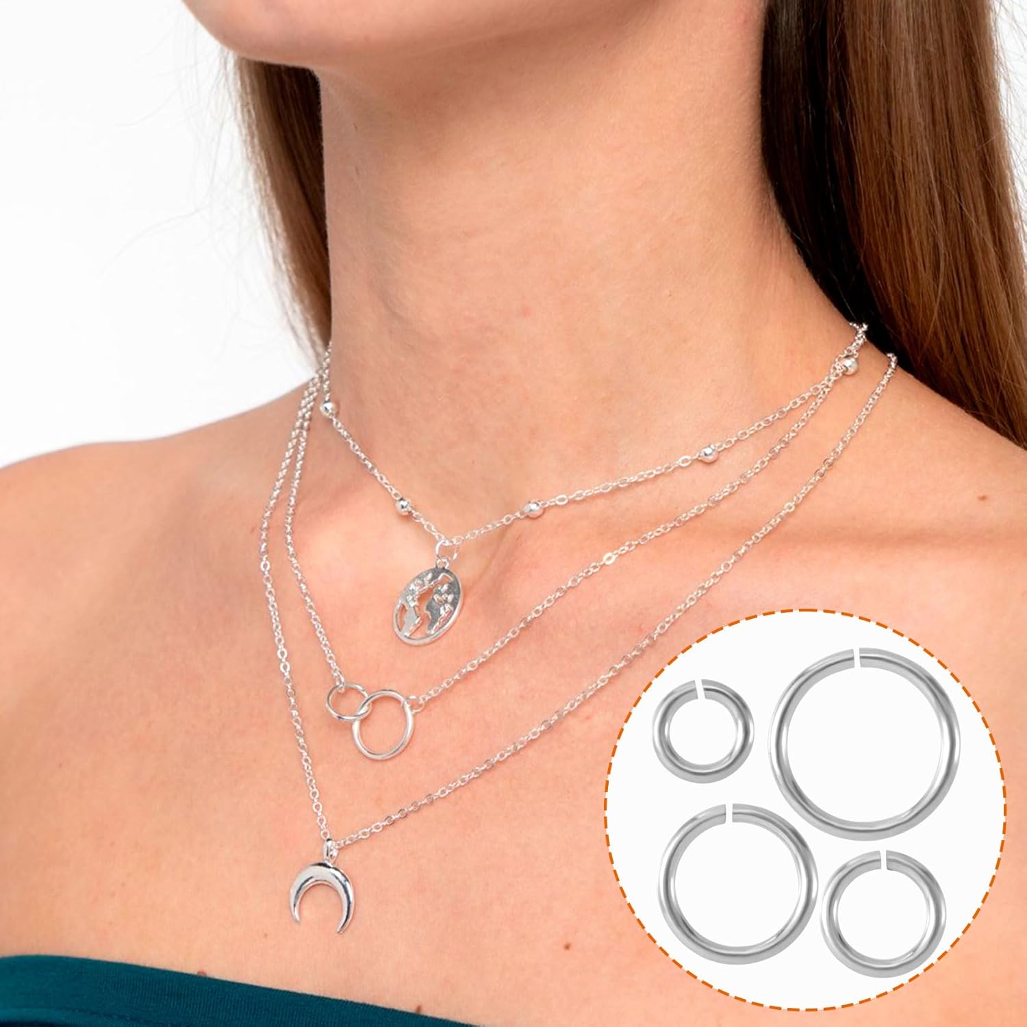 16 Pcs 925 Sterling Silver Split Jump Ring, 3/4/5/6mm Small Key Rings, Open Connector Bracelet Necklace Charm Wedding Valentines Mothers Jewelry Decoration - Image 6