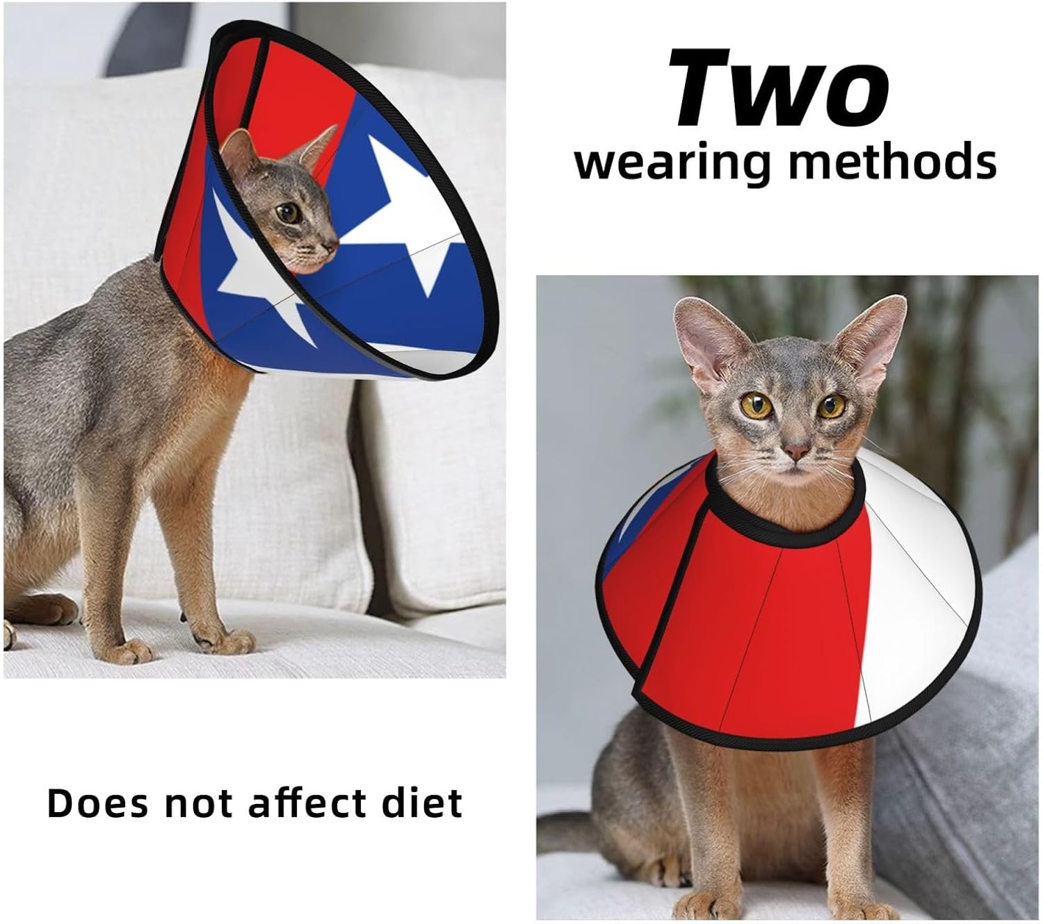 Custom Pet Cones - Unique Design Cat & Dog Cone, Collar for Post-Surgery Recovery, Adjustable Neck Flag of Chile Medium