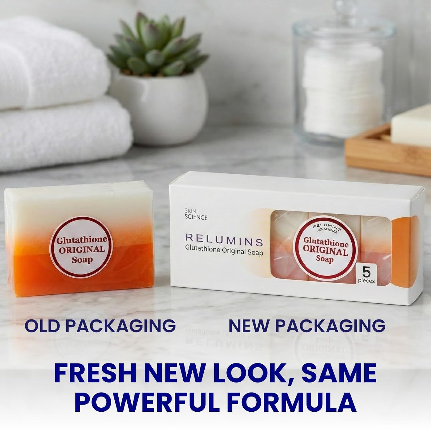 Relumins Glutathione Soap Bars – Holidays Deep Cleansing & Hydrating Soap for Smooth, Refreshed Skin – Gentle Exfoliating Formula for Face & Body – 5 x 150g Bars