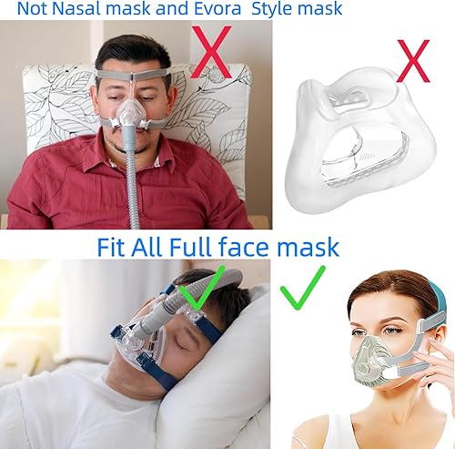 Miniatura 3 de Paquete de 6 revestimientos de máscara CPAP, fundas para sellar máscara CPAP, almohadillas cómodas y sedosas, tamaño único compatible con la mayoría