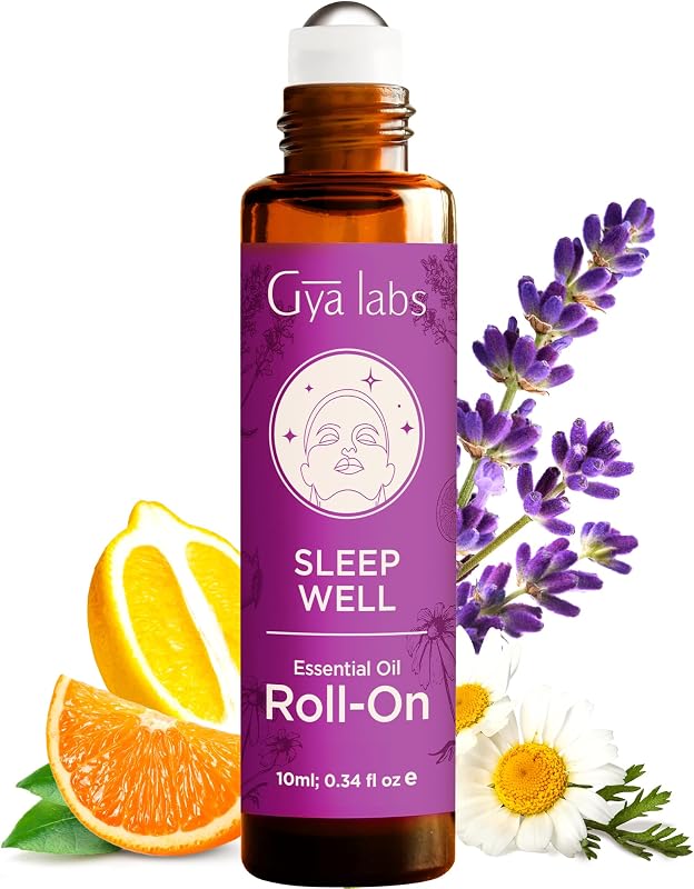 Sleep Well Essential Oil Roll-On Convenient Travel Size for Skin 0.34 Oz | Sleep essential oil roll-on, lavender & chamomile aromatherapy blend, 0.34oz travel roller for wrists, neck, pulse points.