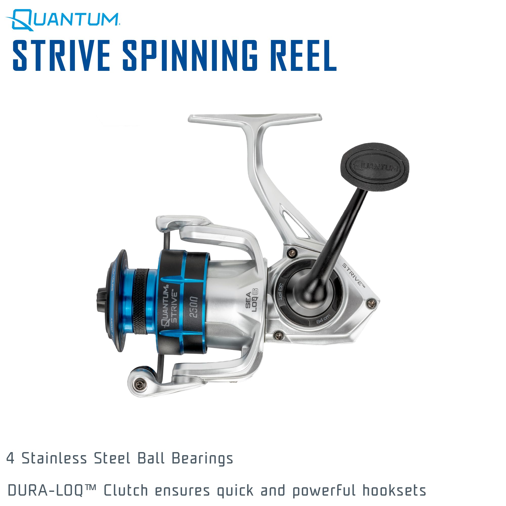 Amazon.com: Quantum Strive Spinning Fishing Reel, Size 2500 Reel