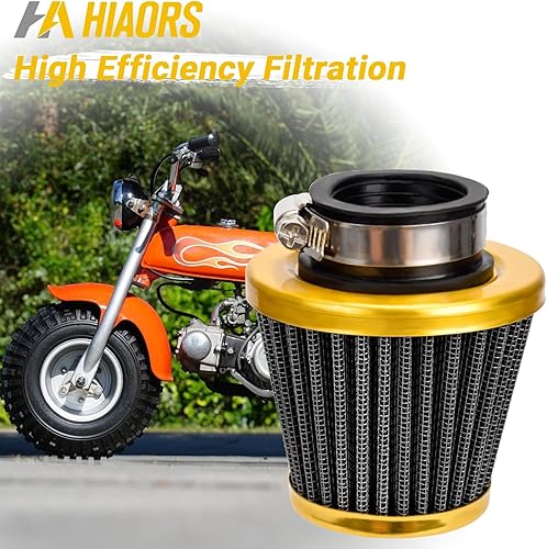 Vista 24 de HIAORS Filtro de aire de 1.378 in compatible con Motovox MVX70 MVX70CC MVX110 Mini Dirt Bike 50cc 70cc 80cc 90cc 110cc 125cc Taotao Sunl Baja Roketa