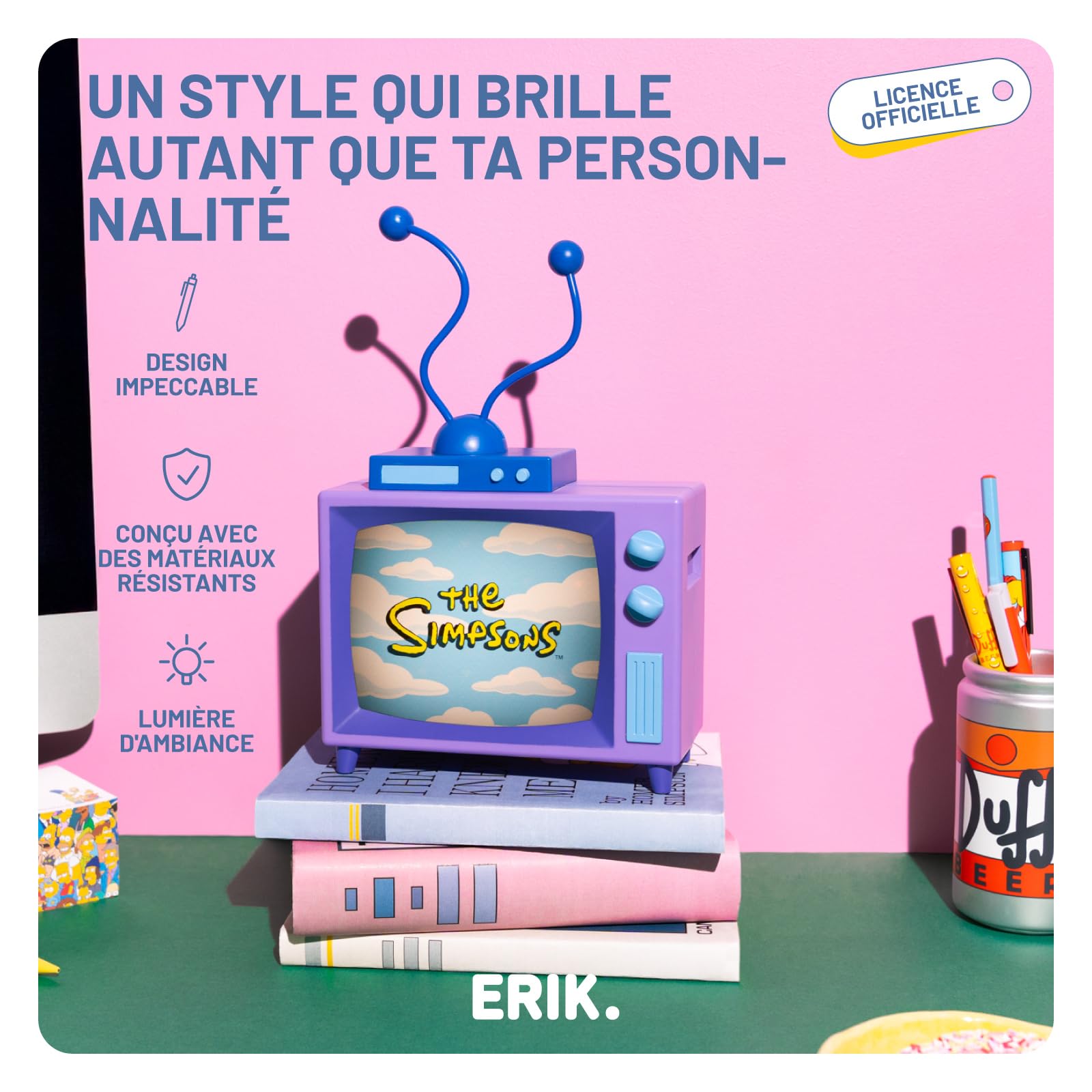 Grupo Erik | Lampe Décorative Les Simpson | Idée Cadeau Geek | Câble USB ou piles AAA | Deco Gaming, Lampe Geek