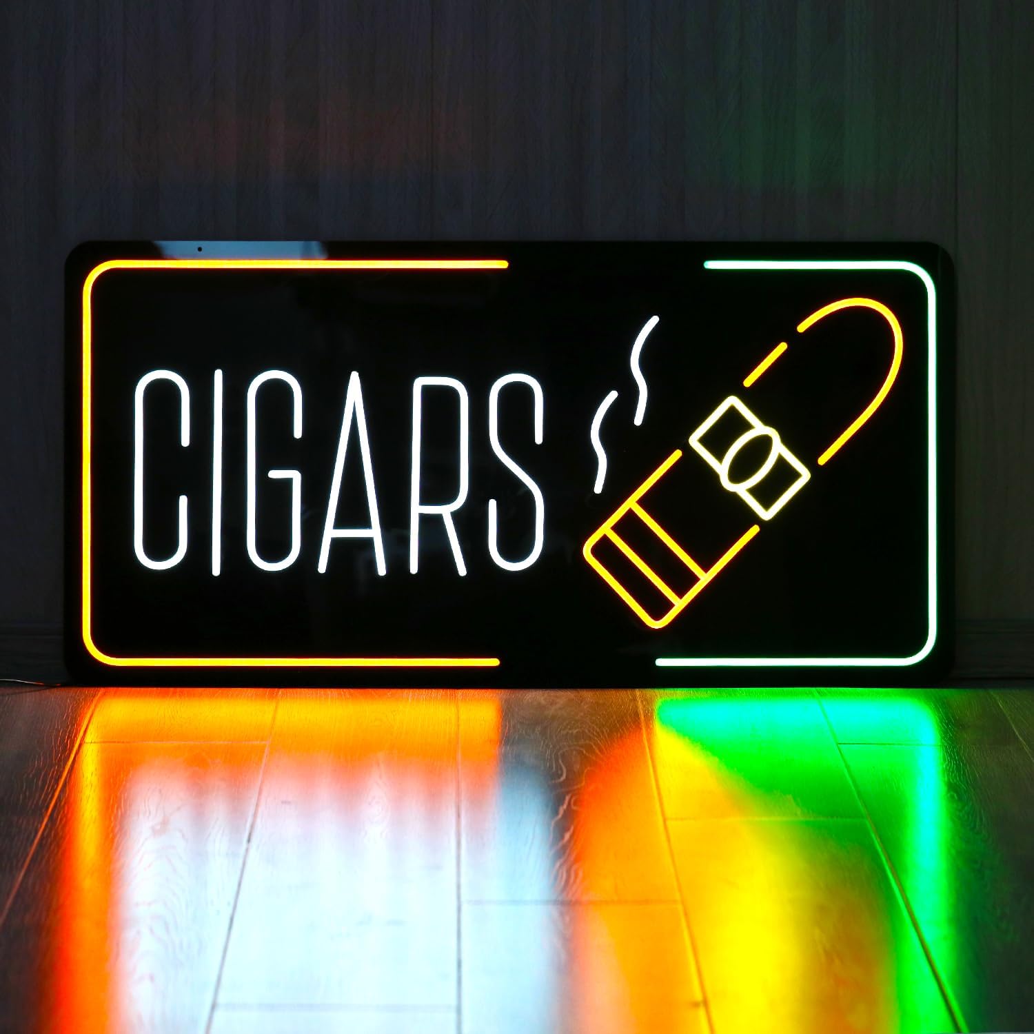 35"x18" Extra Large LED CIGARS Sign for Business, Super Bright Unique Design with Sturdy Chain, High Visibility for Stores Retail Shop Window