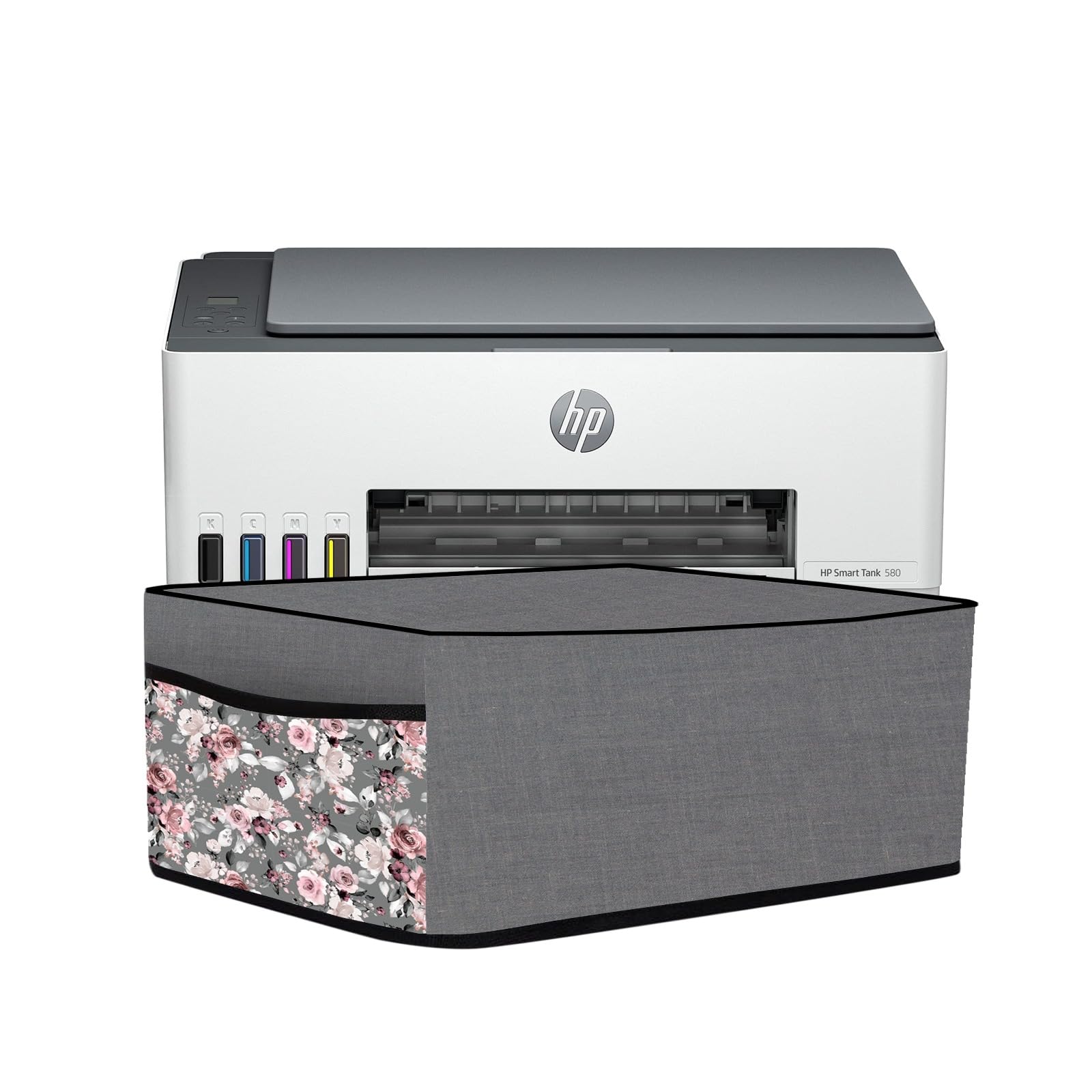 PrimeCover for HP Smart Tank 580 / 581 / 585 / 529 All-in-one WiFi Colour Printer with Utility Pocket Printer Cover (GrayPrint)-image-48