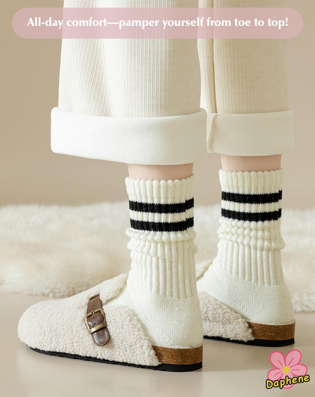 Daphene Women's Vintage Trendy Wool Socks | Fall Winter Thick Warm Ethnic Style | Holiday Gift Set | Trendy Comfortable - Image 6